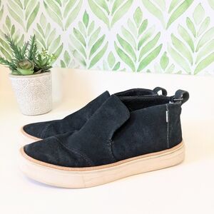⭐Toms Paxton Suede Water Resistant Slip On Sneakers Size 8 Women's ⭐ Black Ankle